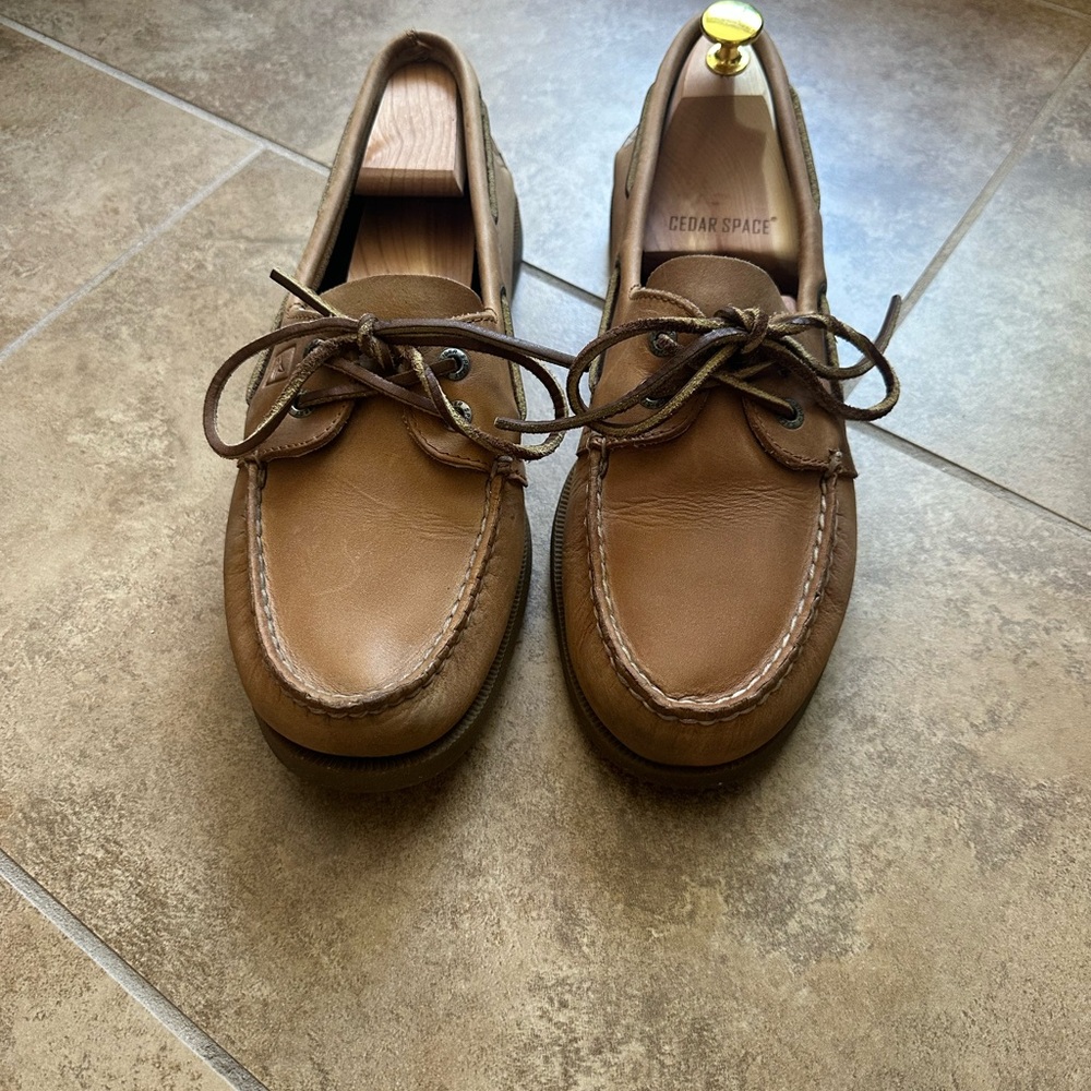 Sperry Top-Sider Boat Shoes Tan Leather Men’s 10M